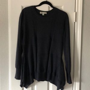 Amour Vert Navy Grey Swing Sweater 100% SOFT Wool